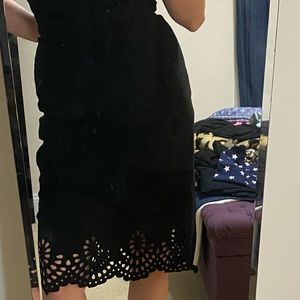 Black skirt with bottom cut out
